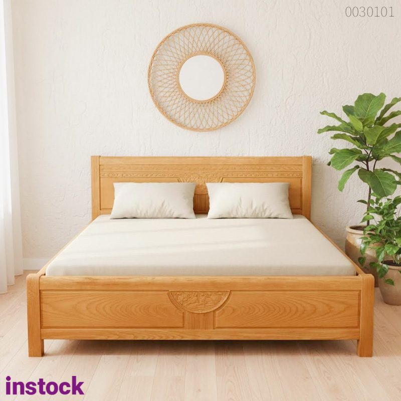 Giường ngủ gỗ sồi Sabo