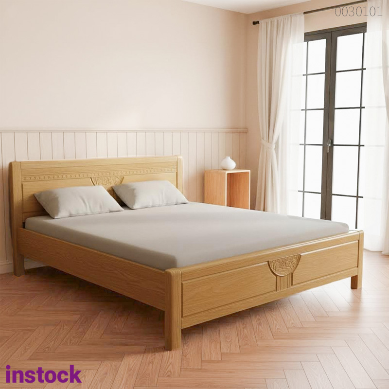 Giường ngủ gỗ sồi Sabo