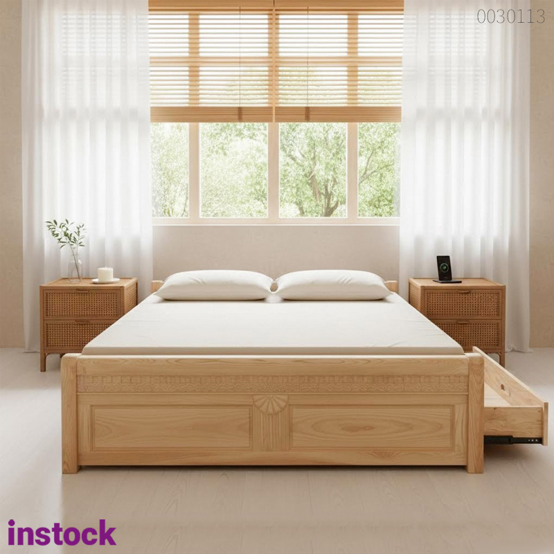 Giường ngủ gỗ sồi Atena