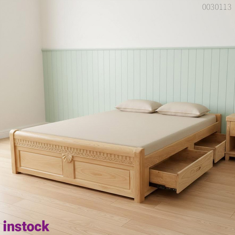 Giường ngủ gỗ sồi Atena