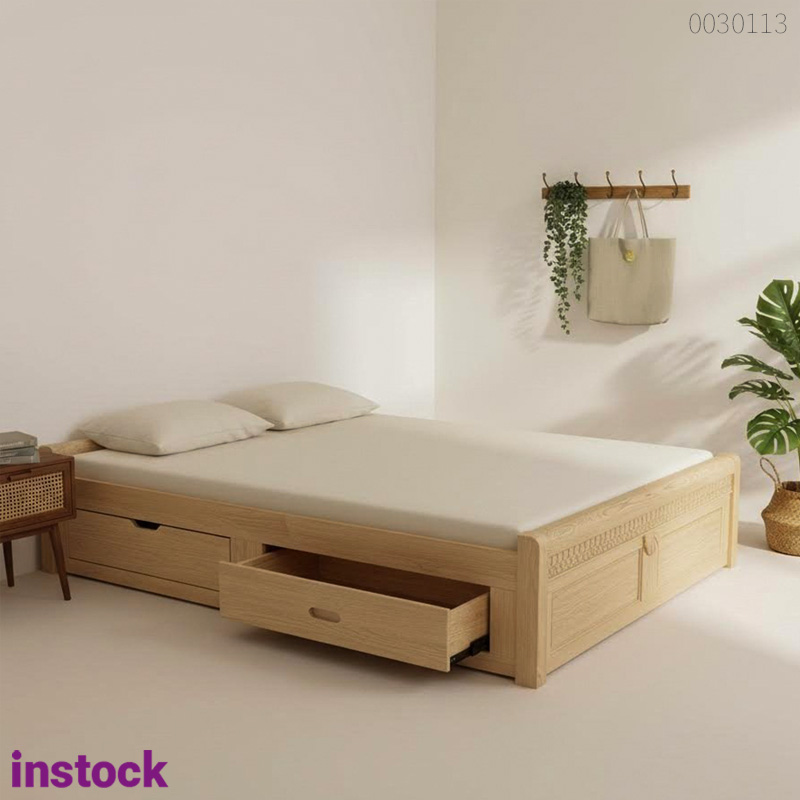 Giường ngủ gỗ sồi Atena