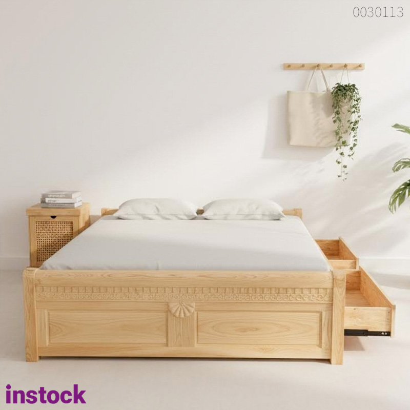 Giường ngủ gỗ sồi Atena