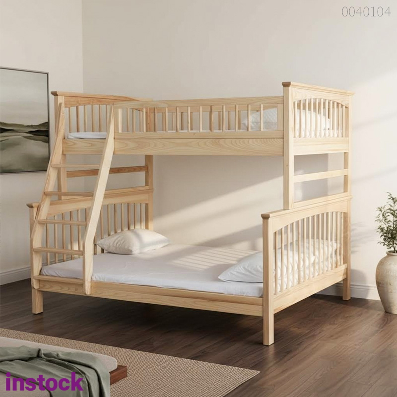 Giường tầng gỗ thông Leo
