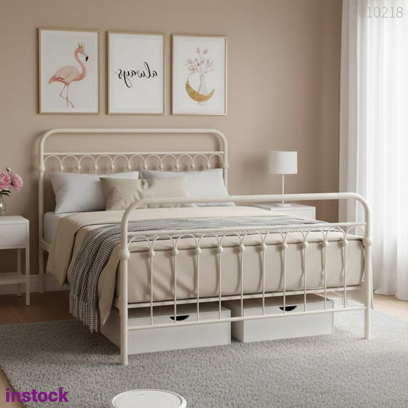 Giường sắt tròn Bali