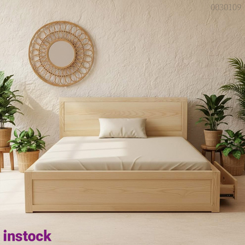 Giường ngủ gỗ sồi Atomi