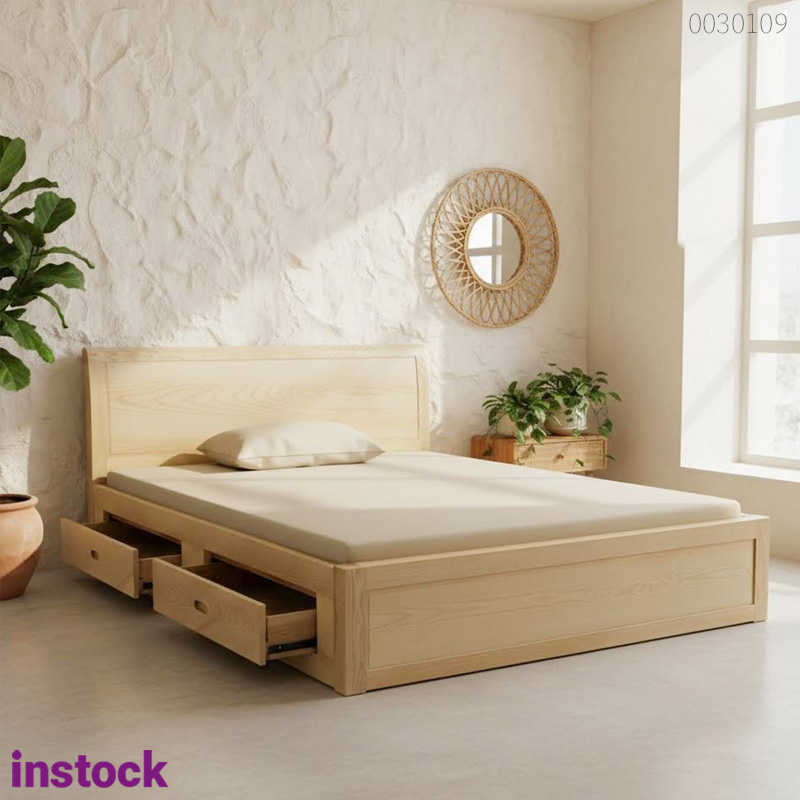 Giường ngủ gỗ sồi Atomi