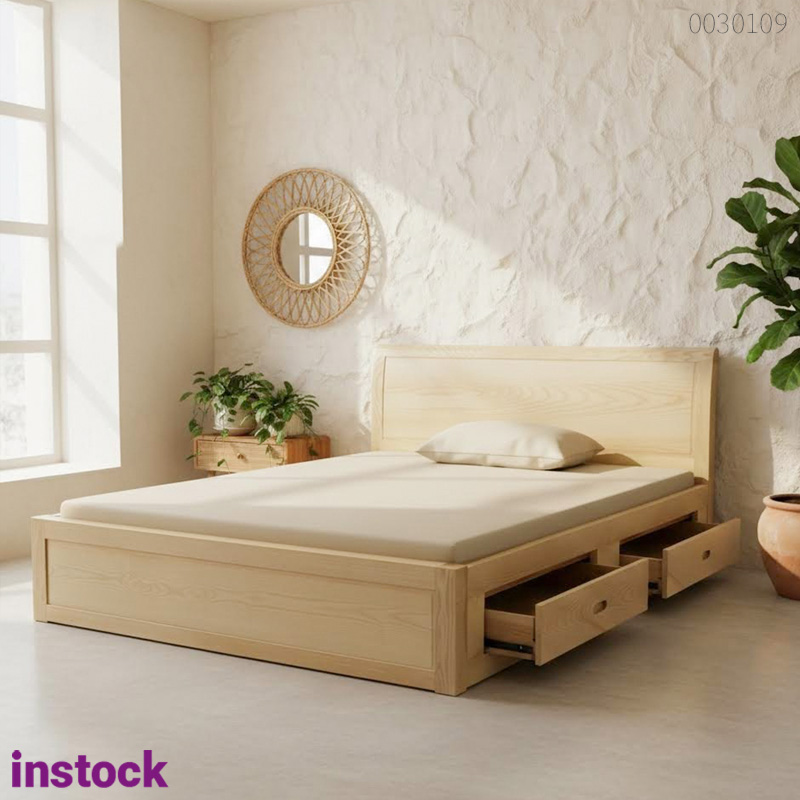 Giường ngủ gỗ sồi Atomi