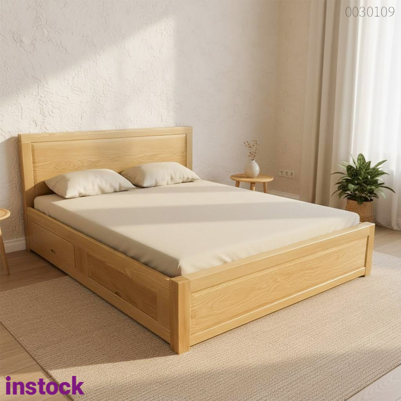 Giường ngủ gỗ sồi Atomi