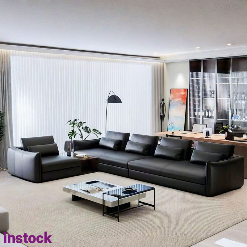 Sofa da bò chữ L Oro 