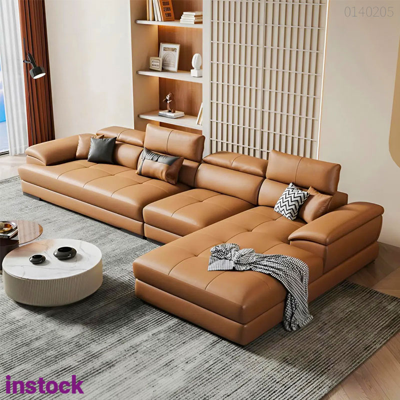 Sofa da bò chữ L Uno