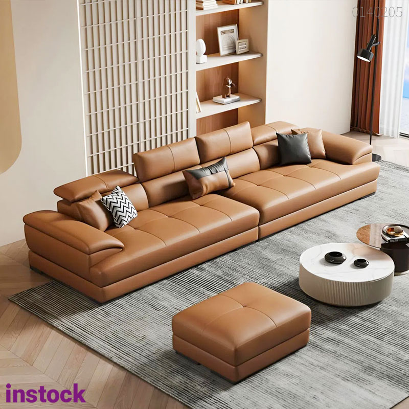 Sofa da bò chữ L Uno
