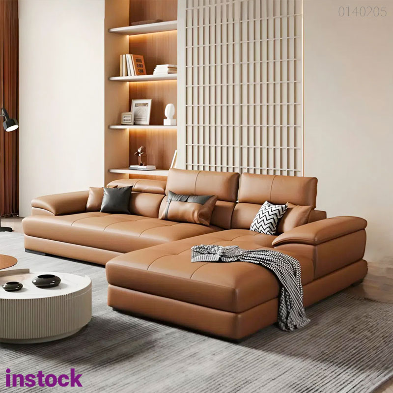Sofa da bò chữ L Uno