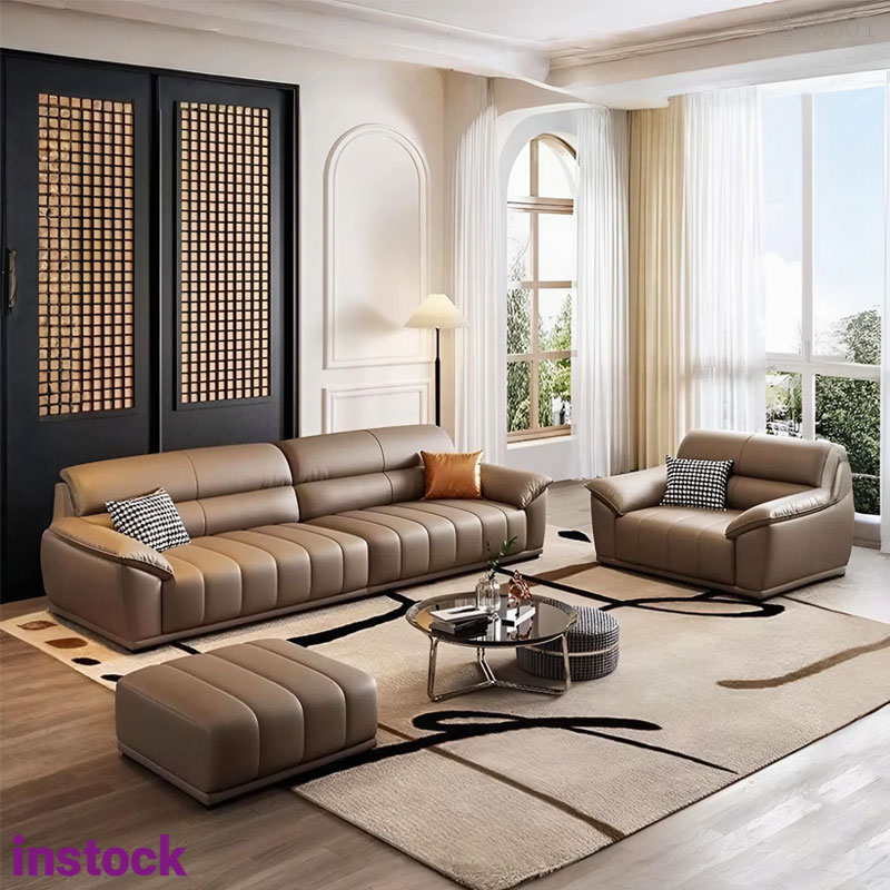 Sofa băng da bò Ý Forma