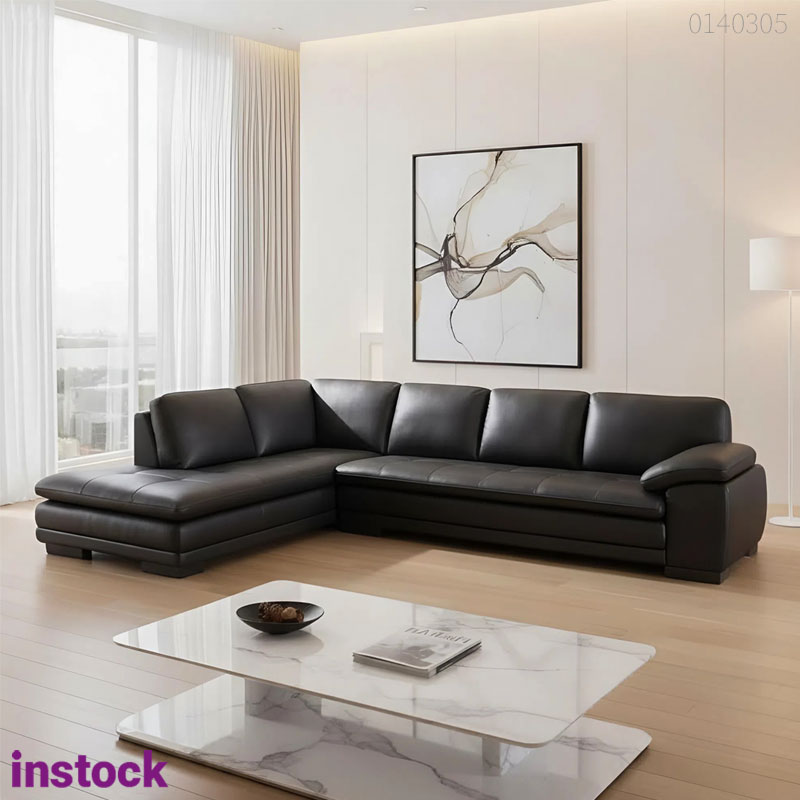 Sofa da bò Ý chữ L Prime