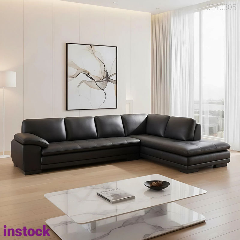 Sofa da bò Ý chữ L Prime