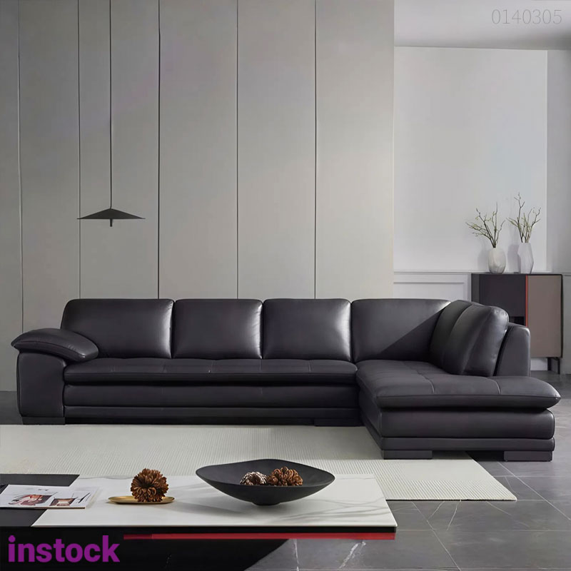Sofa da bò Ý chữ L Prime