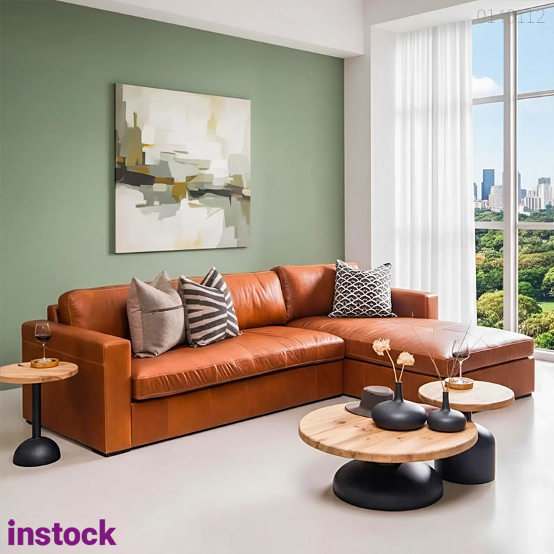 Sofa da chữ L Greya