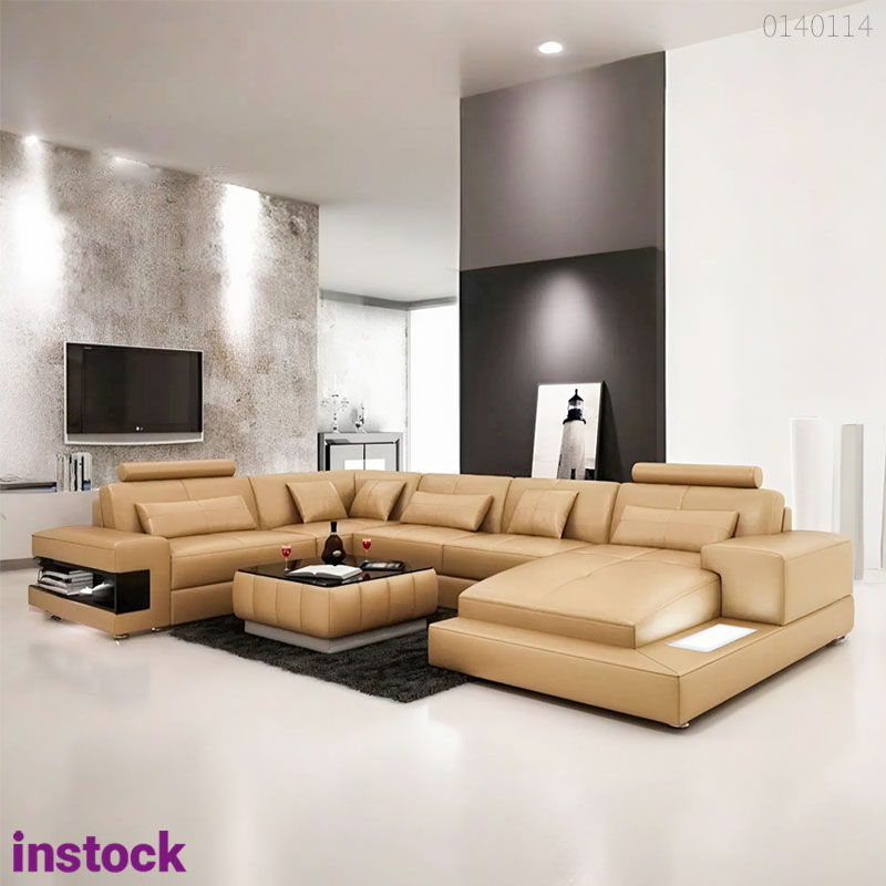 Sofa da chữ U Avo