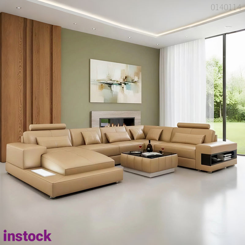 Sofa da chữ U Avo