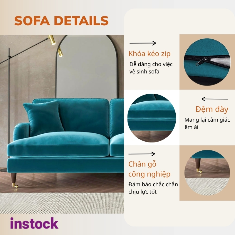 Sofa băng vải nhung Samurai