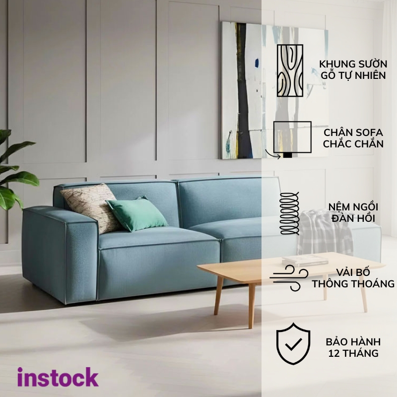 Sofa băng vải nỉ Jalen