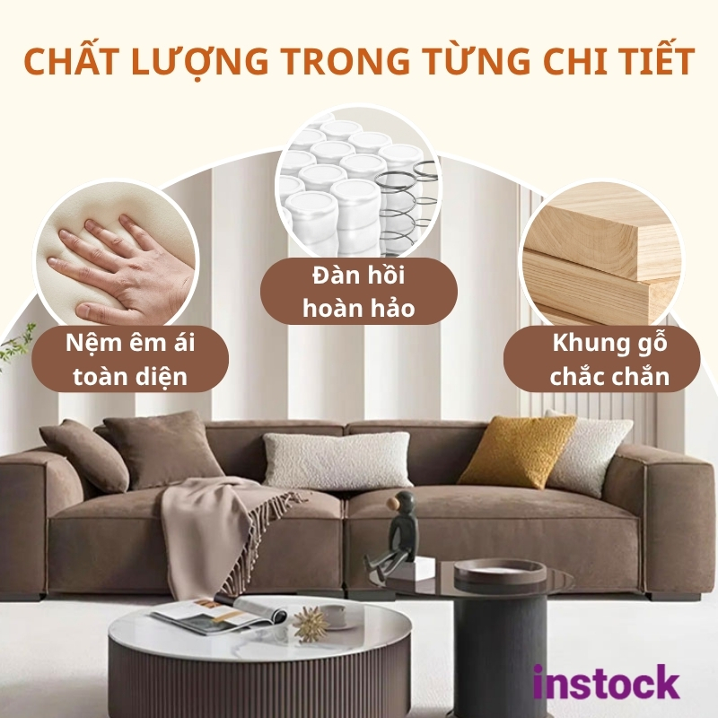 Sofa vải nỉ chữ L Haruto