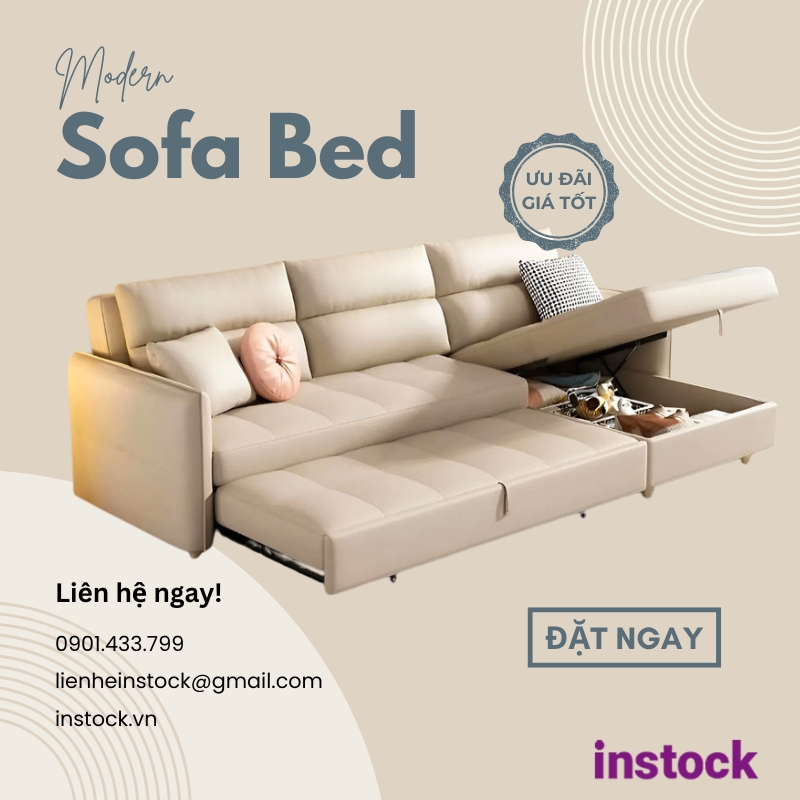 Sofa giường kéo da Rego
