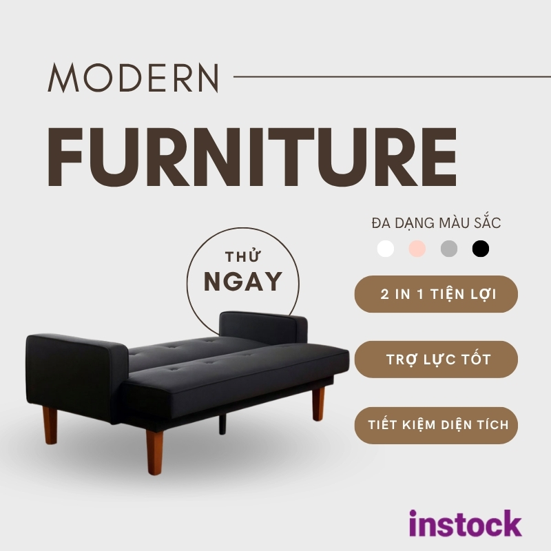 Sofa giường gấp nỉ Classico