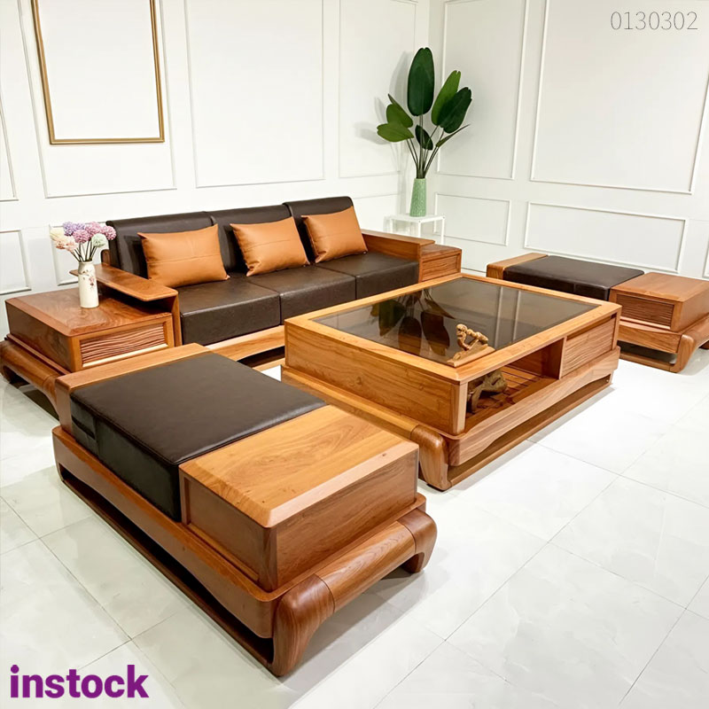 Sofa gỗ hương Demi