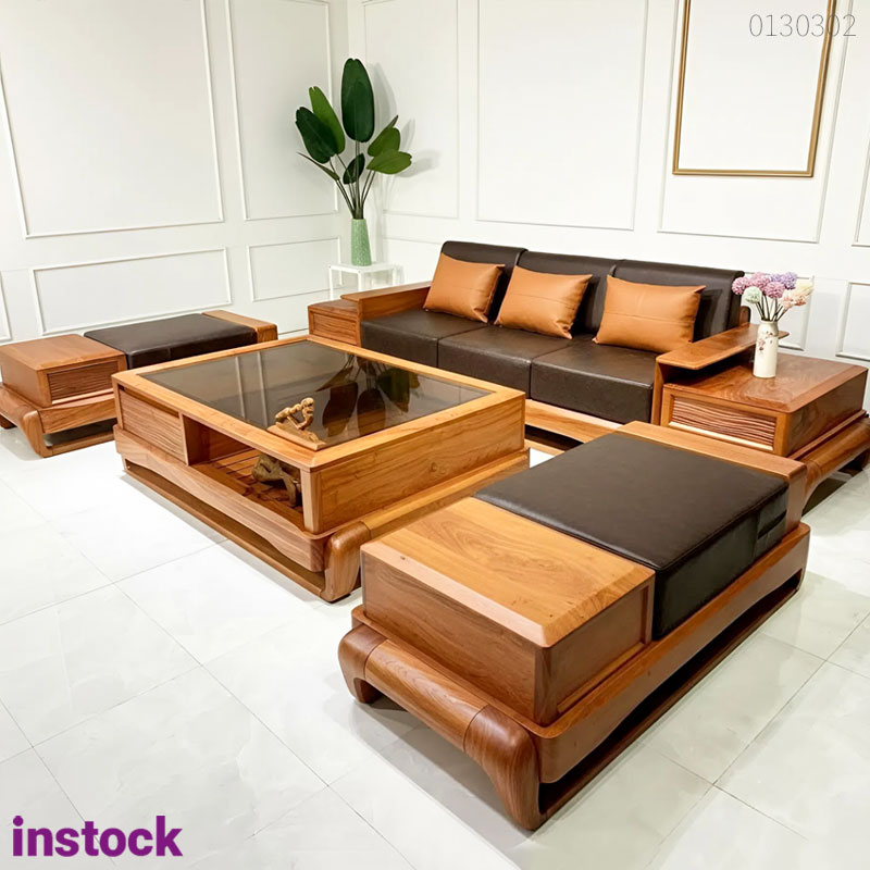 Sofa gỗ hương Demi