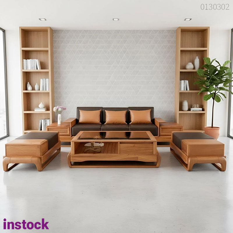 Sofa gỗ hương Demi