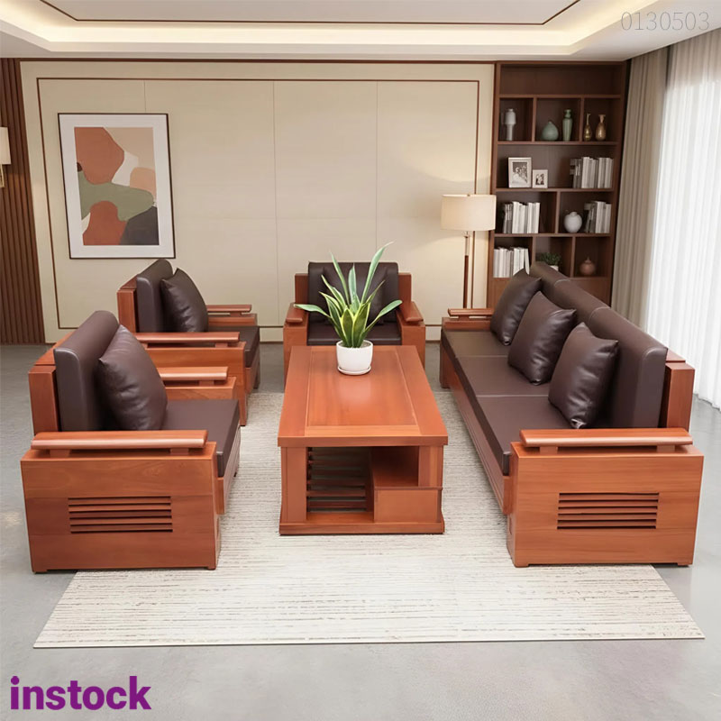 Sofa gỗ xoan đào Plus