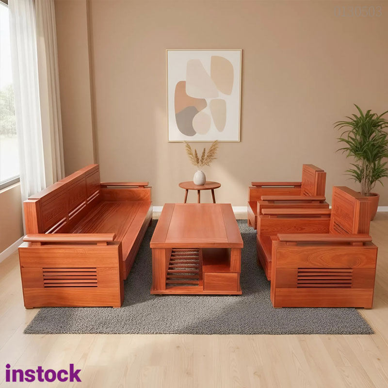 Sofa gỗ xoan đào Plus
