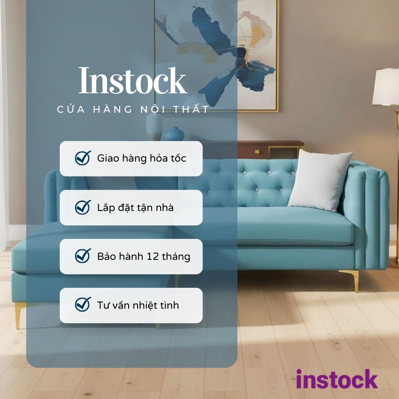 Sofa vải bố chữ L Bizo