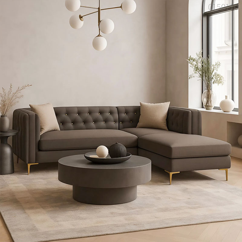 Sofa vải bố chữ L Bizo
