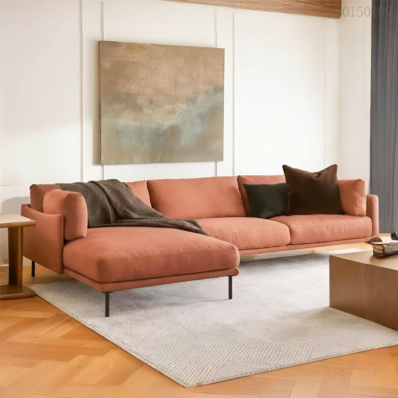 Sofa vải bố chữ L Ella