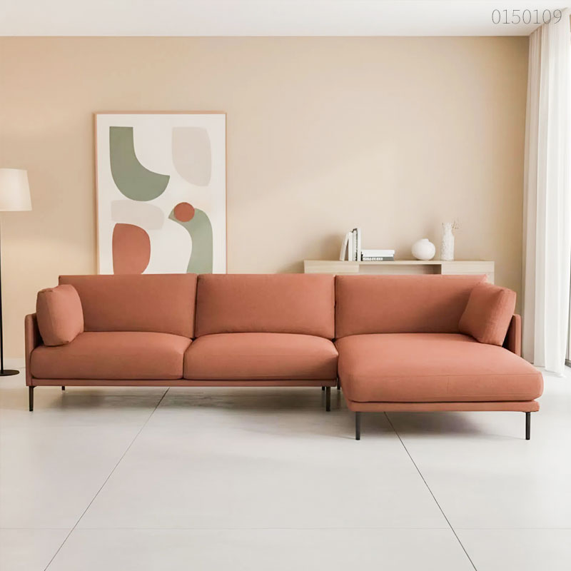 Sofa vải bố chữ L Ella