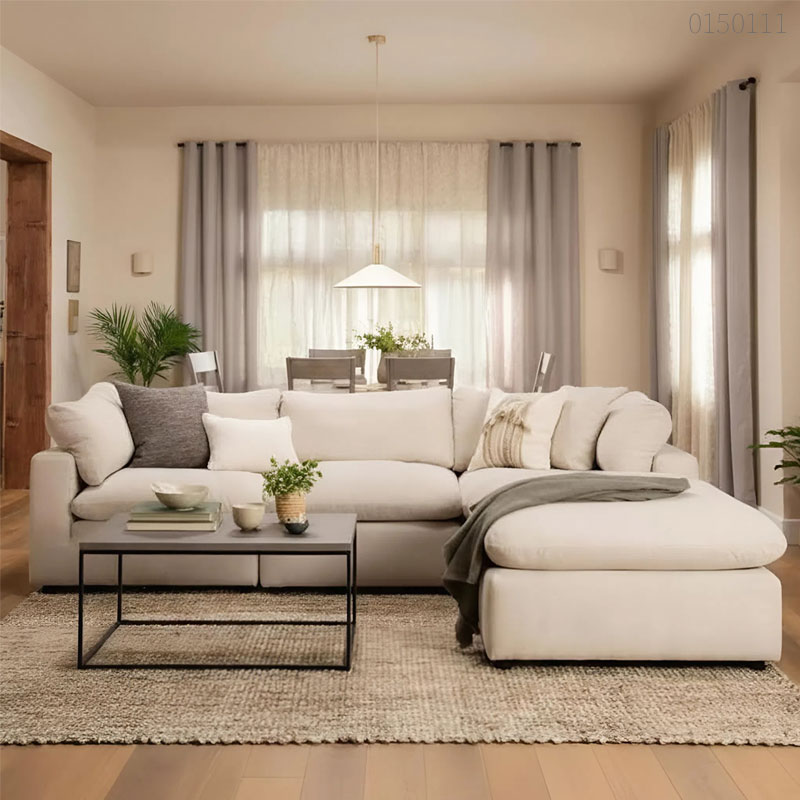 Sofa vải bố chữ L Uhome