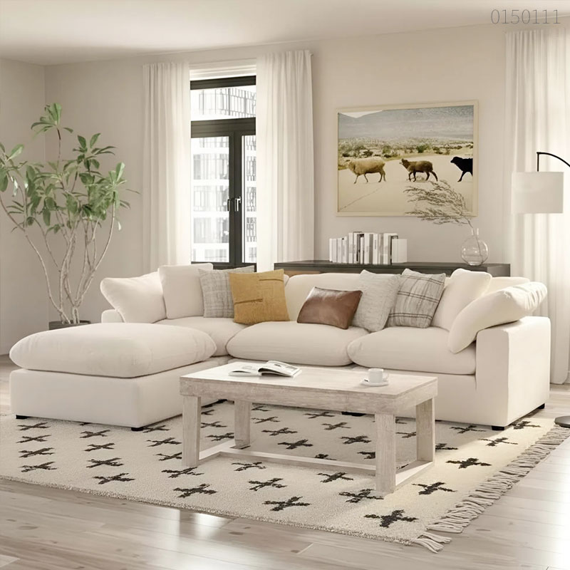 Sofa vải bố chữ L Uhome