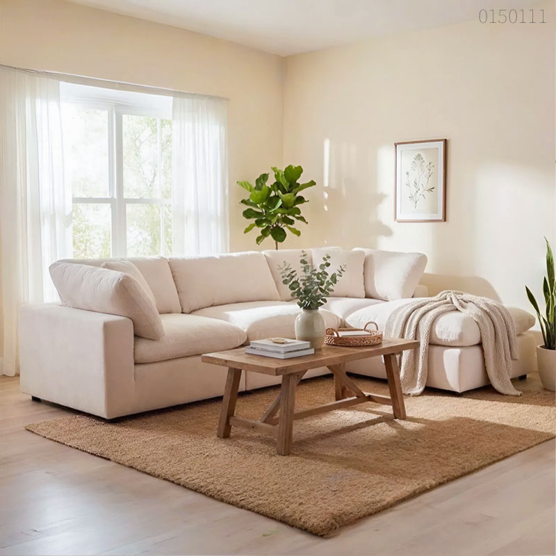 Sofa vải bố chữ L Uhome