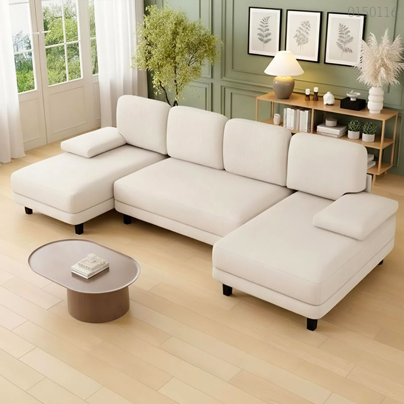 Sofa vải bố chữ U Amber