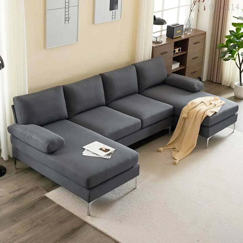 Sofa vải bố chữ U Bingo