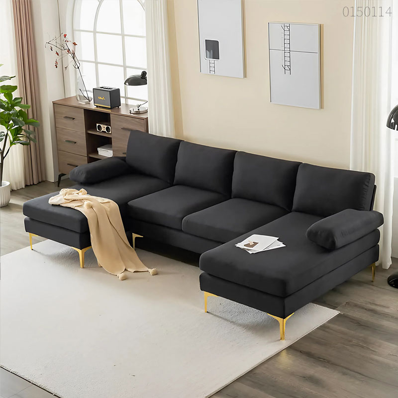 Sofa vải bố chữ U Bingo