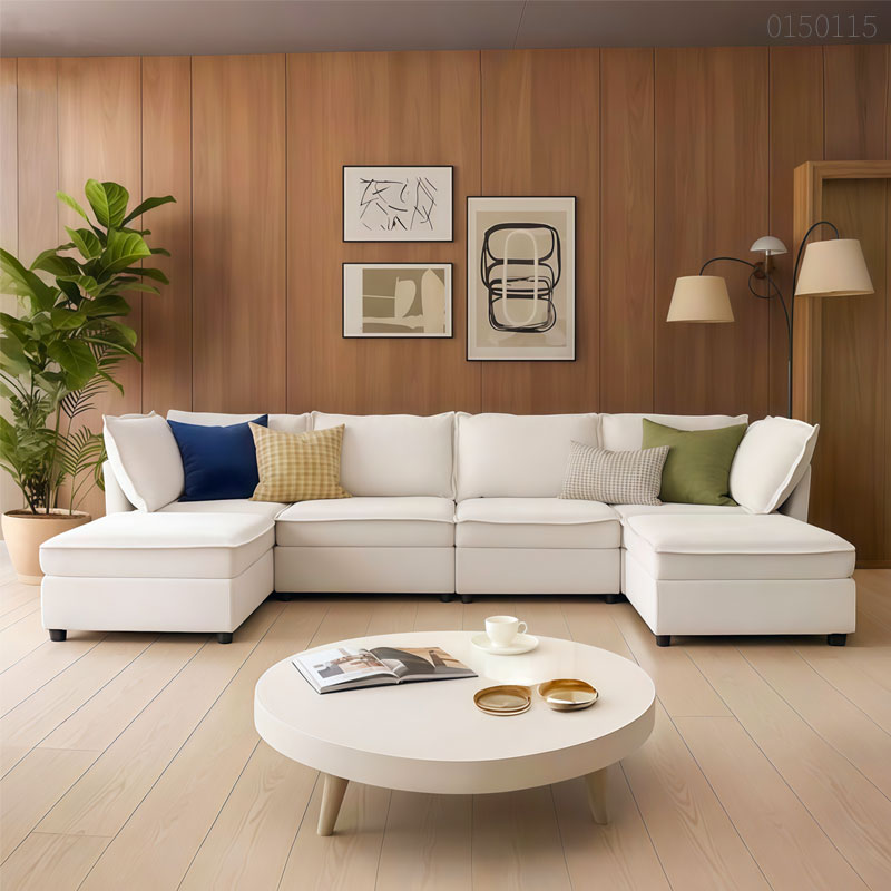 Sofa vải bố chữ U Chita