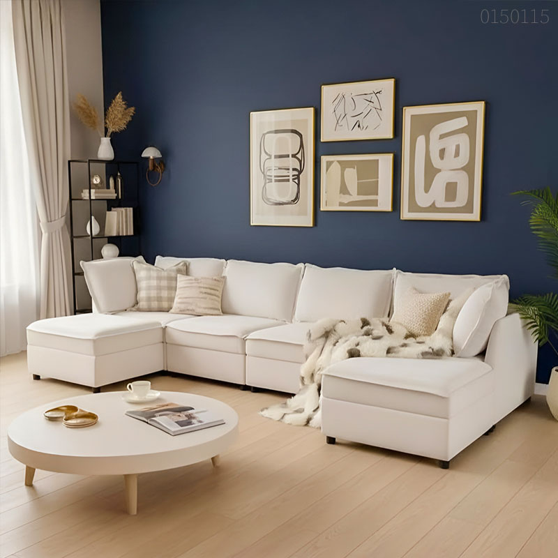 Sofa vải bố chữ U Chita