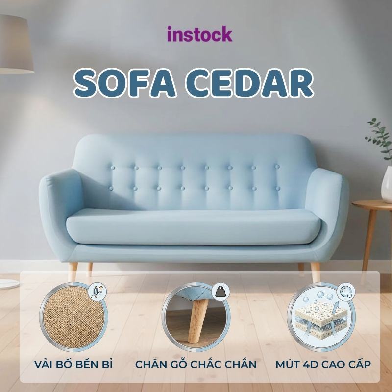 Sofa băng vải bố Cedar