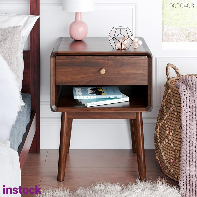 Tủ đầu giường gỗ óc chó Milky