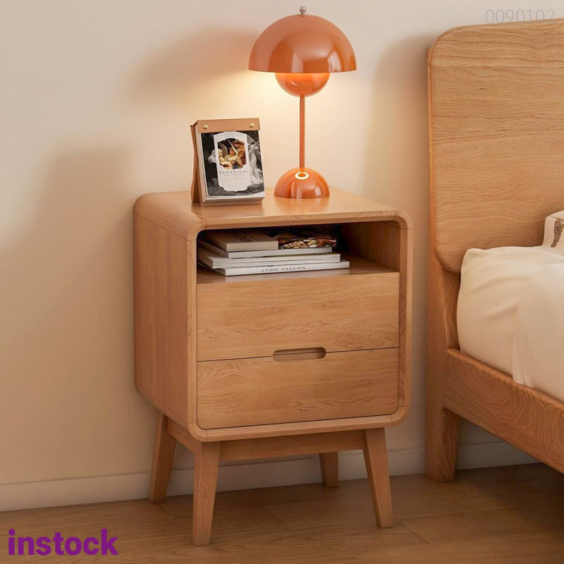 Tủ đầu giường gỗ sồi Milo