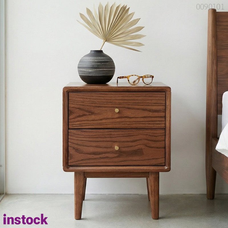 Tủ đầu giường gỗ sồi Mina