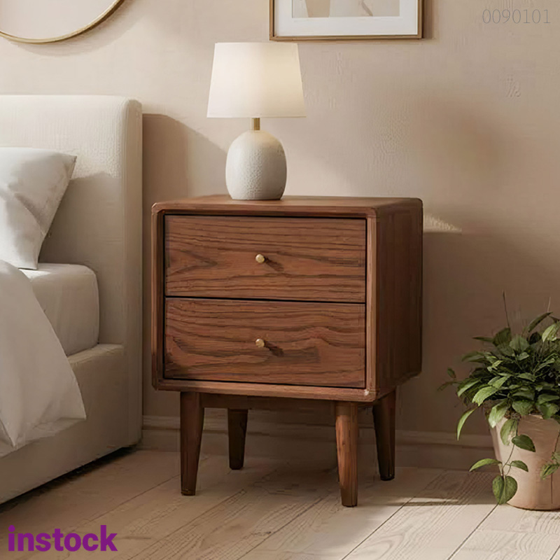 Tủ đầu giường gỗ sồi Mina